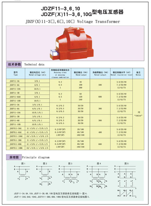 JDZF11-3，6，10  JDZF(X)11-3，6，10G型电压互感器